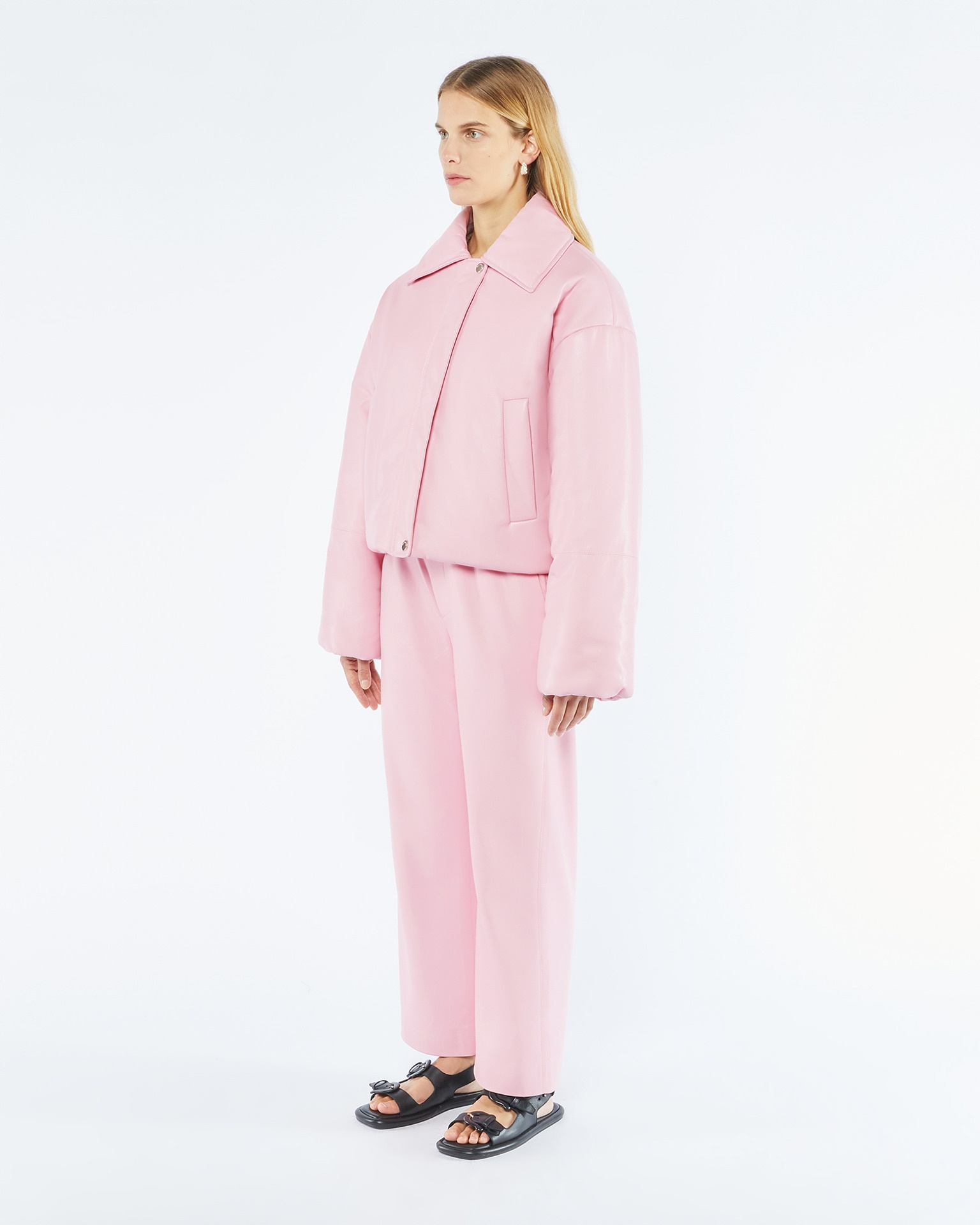 MADEE - OKOBOR™ alt-leather bomber jacket - Pink - 2
