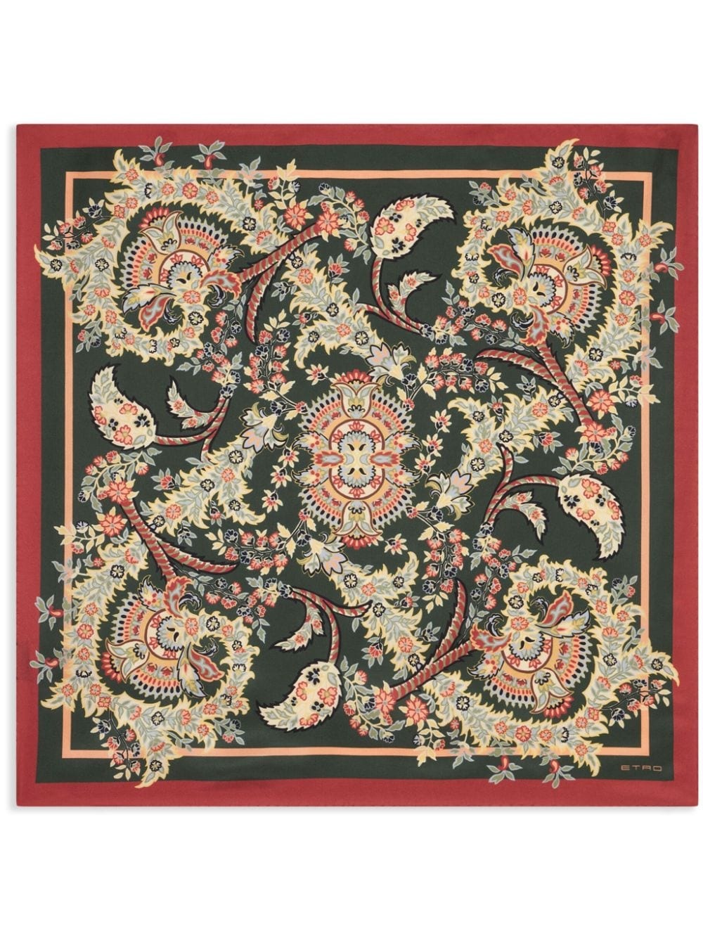 paisley-print silk scarf - 1