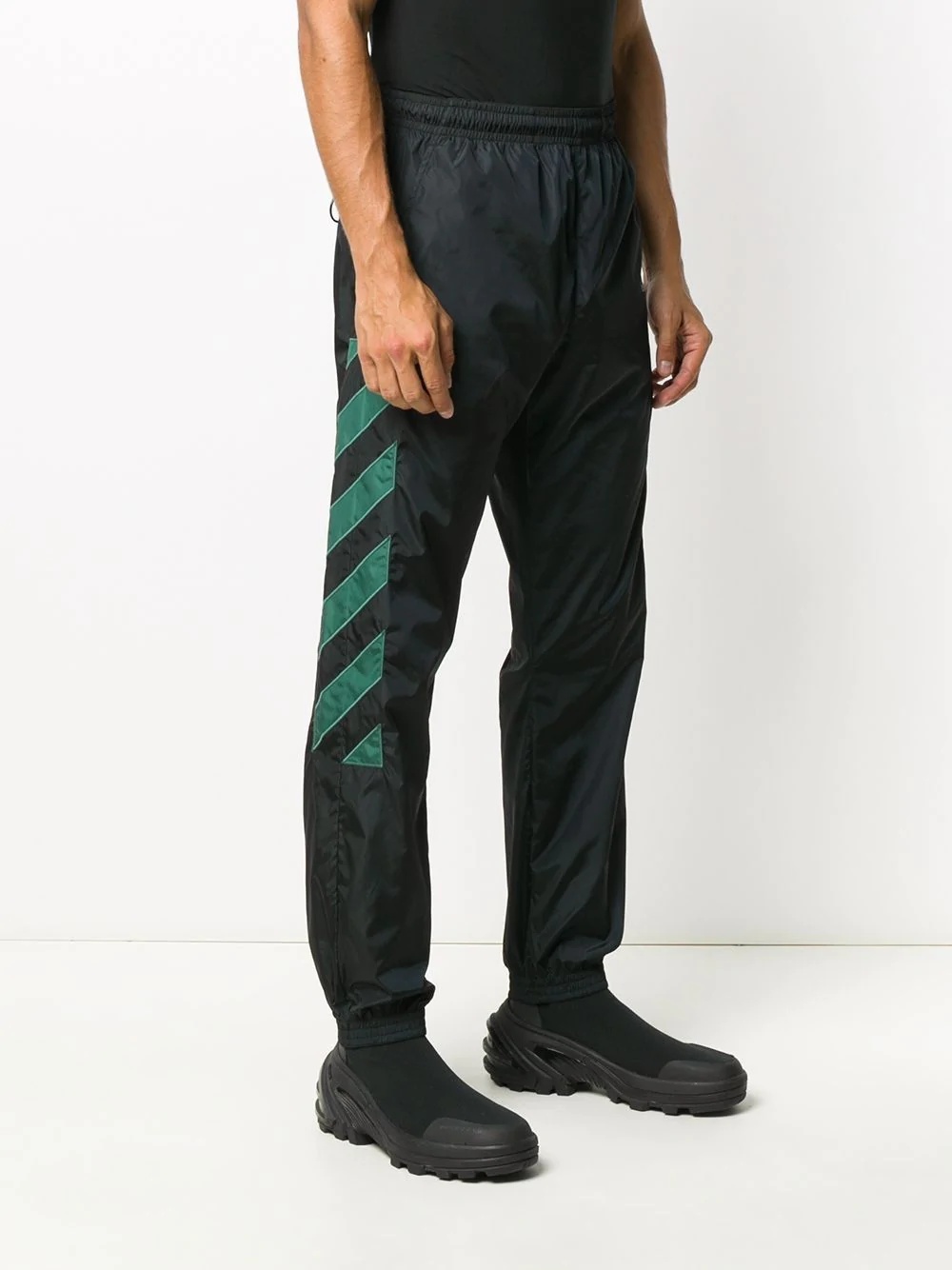 diagonal-stripe track pants - 3