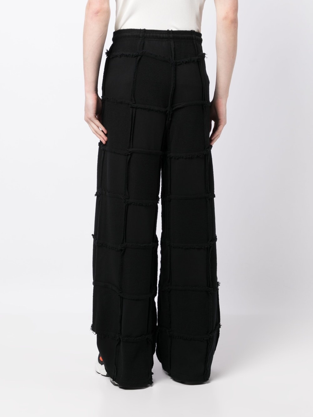 inside-out frayed drawstring trousers - 4