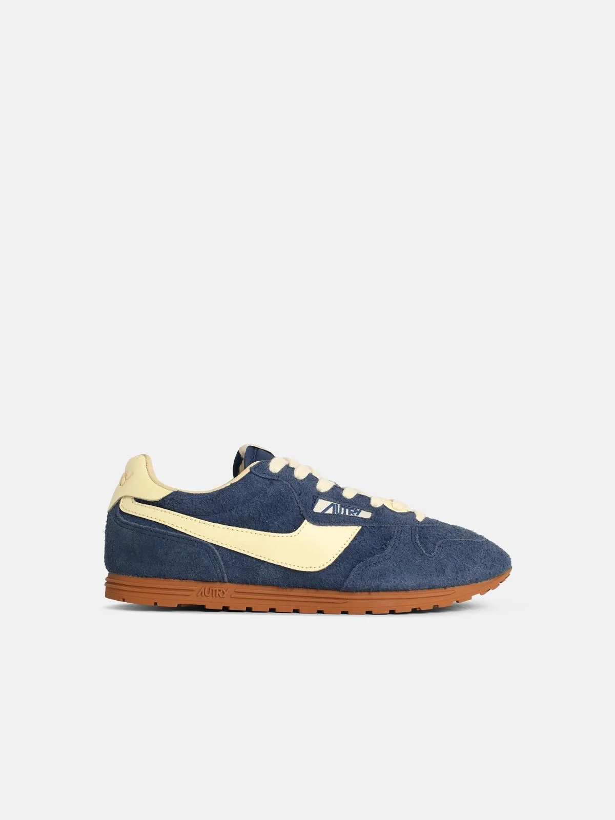 'WINDSPIN LOW' BLUE SUEDE BLEND SNEAKERS - 1