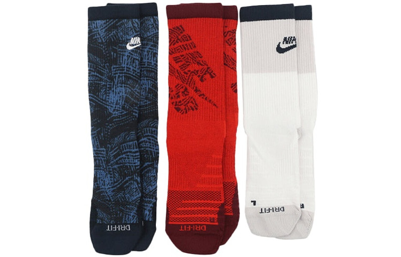 Nike Nike Sports Breathable Running Contrasting Colors 1 3 Pairs Socks CK6570-902 outlook