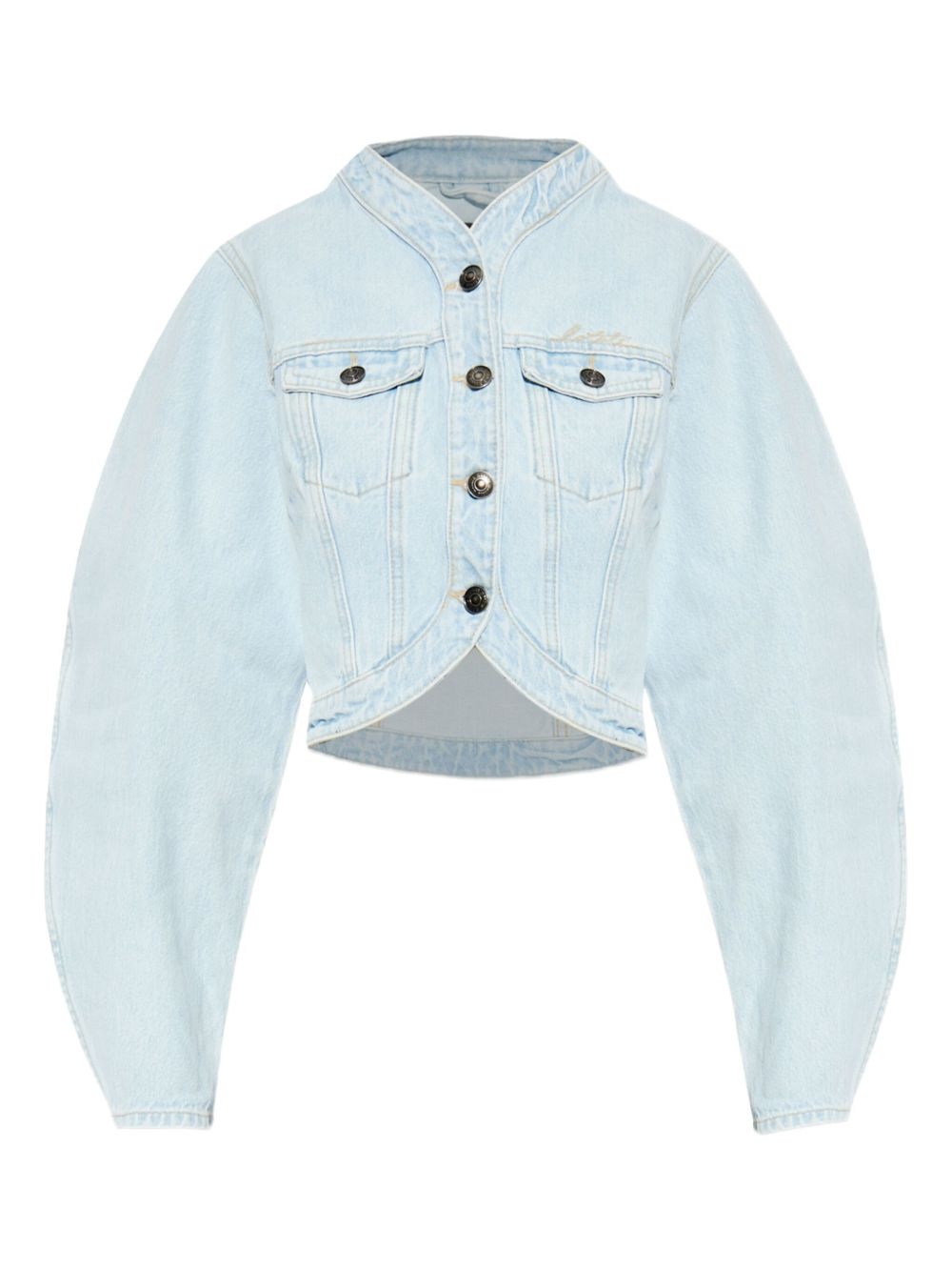 cropped denim jacket - 1