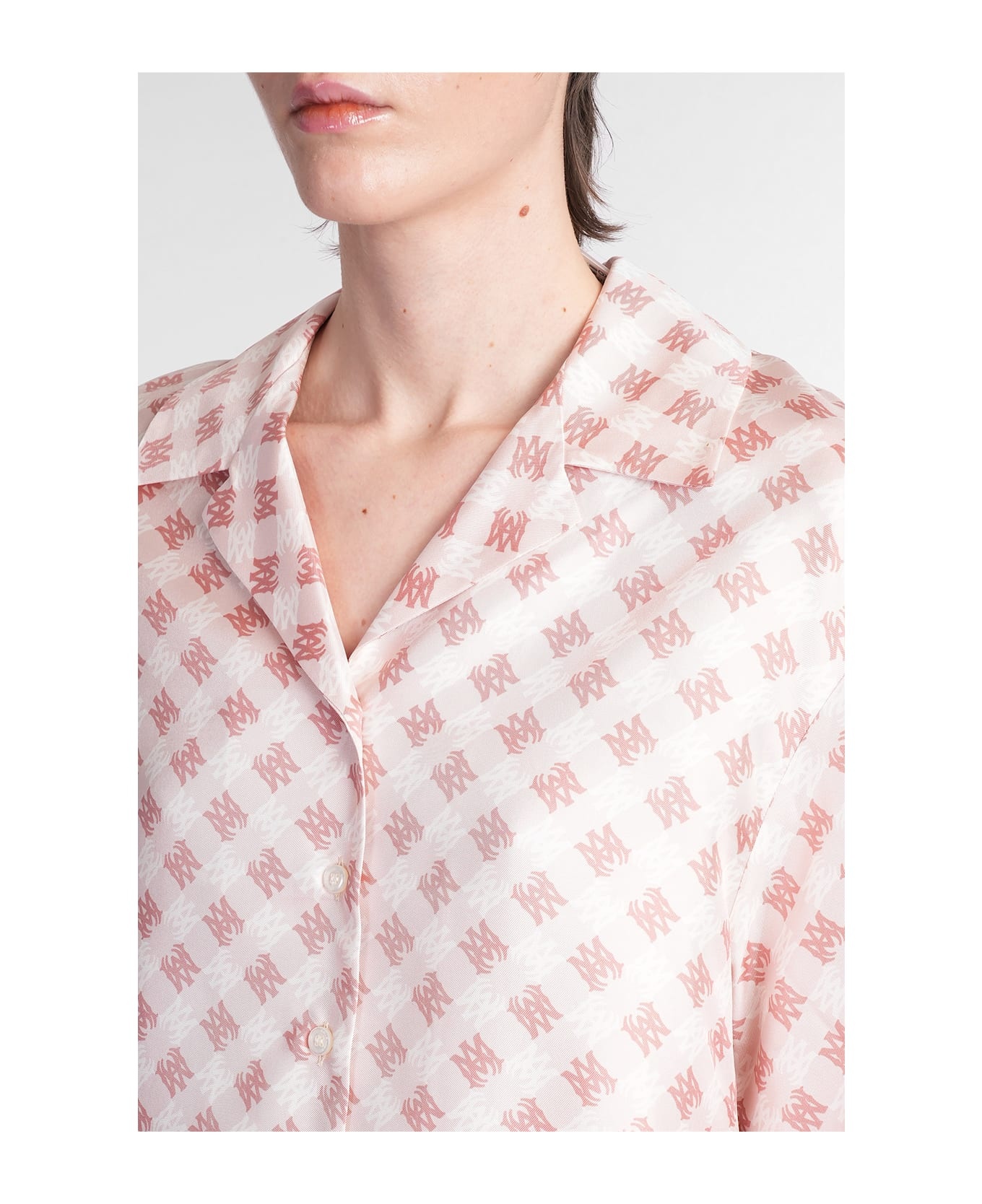 Shirt In Rose-pink Silk - 5