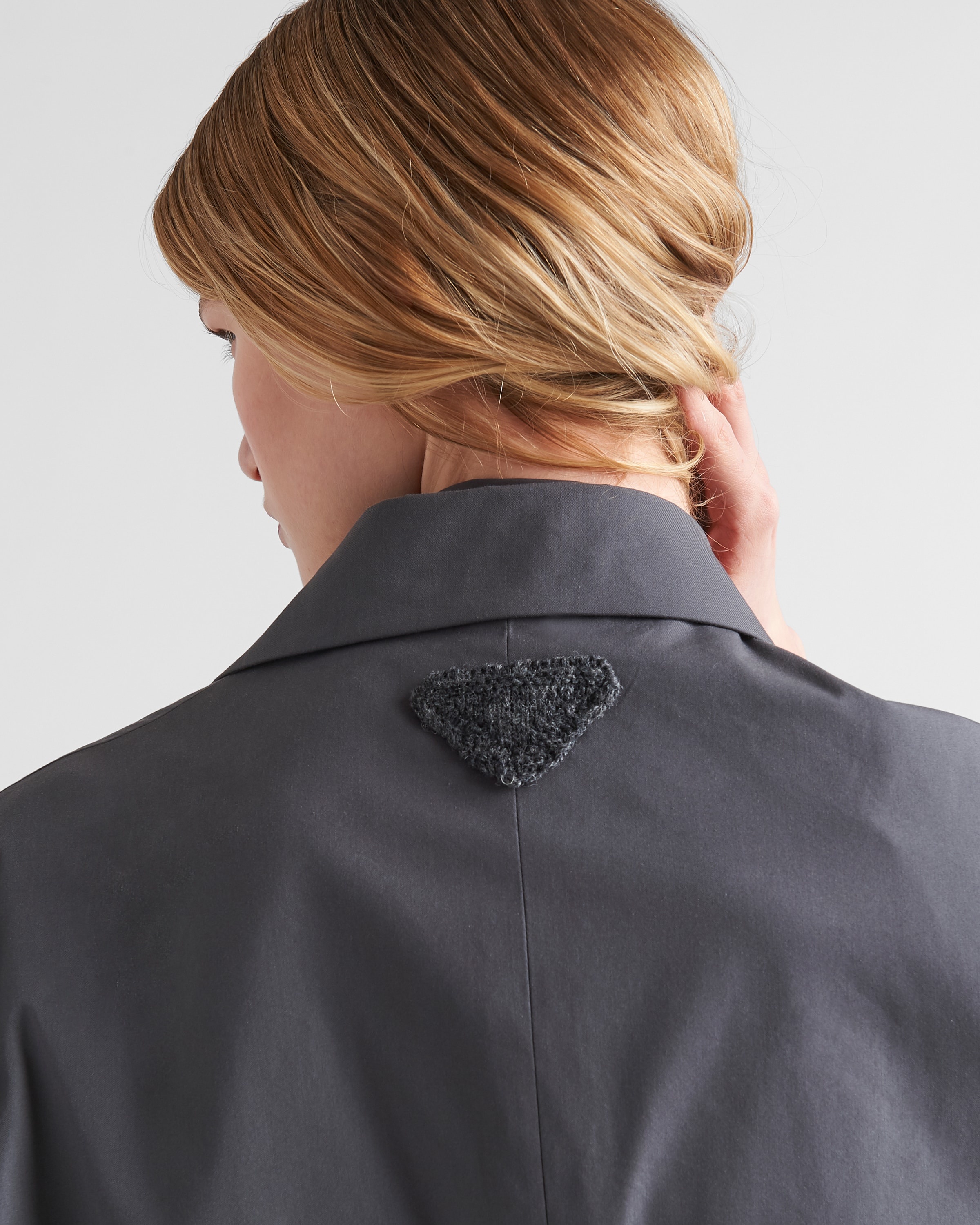 Single-breasted Panama cotton coat - 4