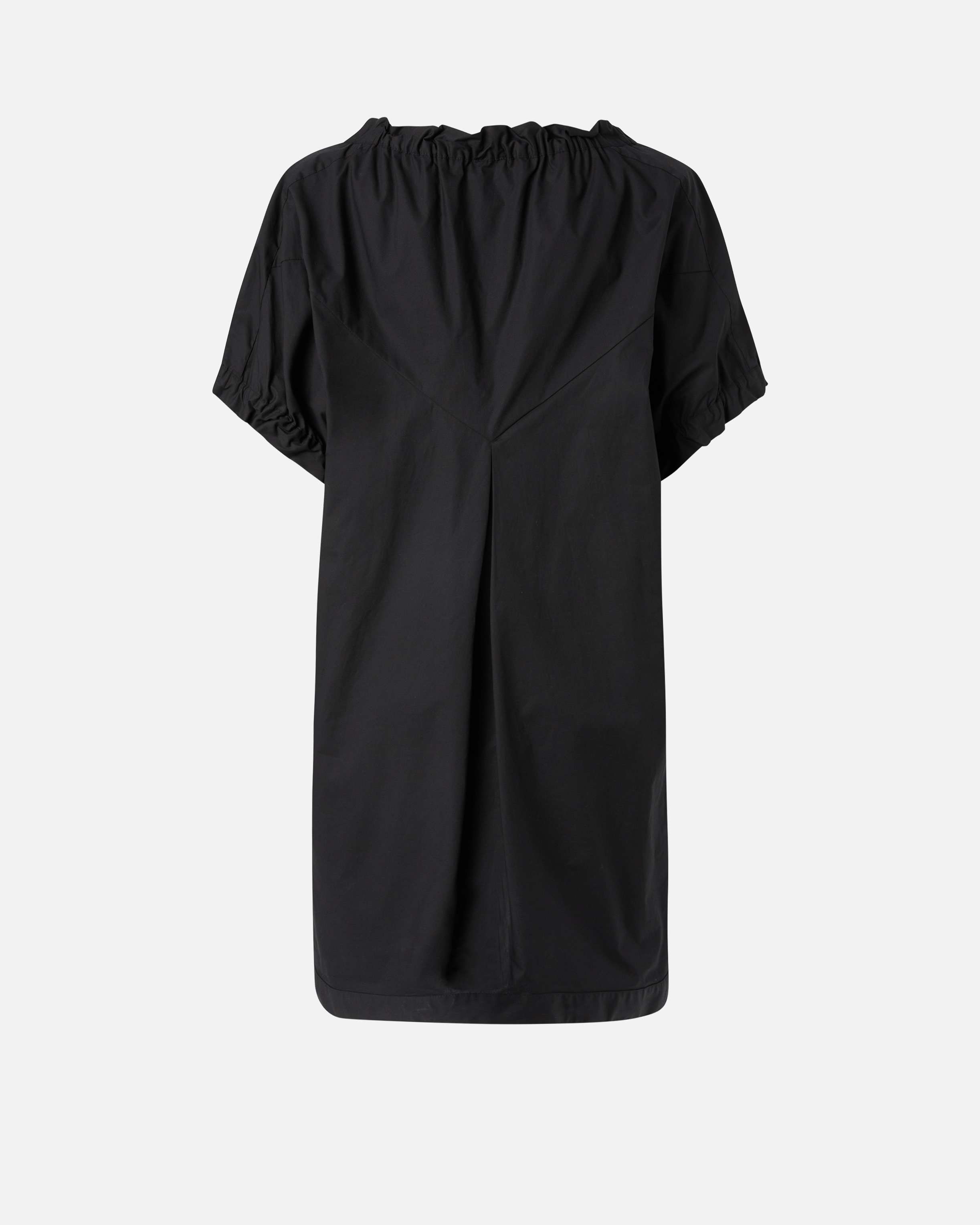 POPLIN MINI DRESS WITH GATHERING AND EYELETS - 6