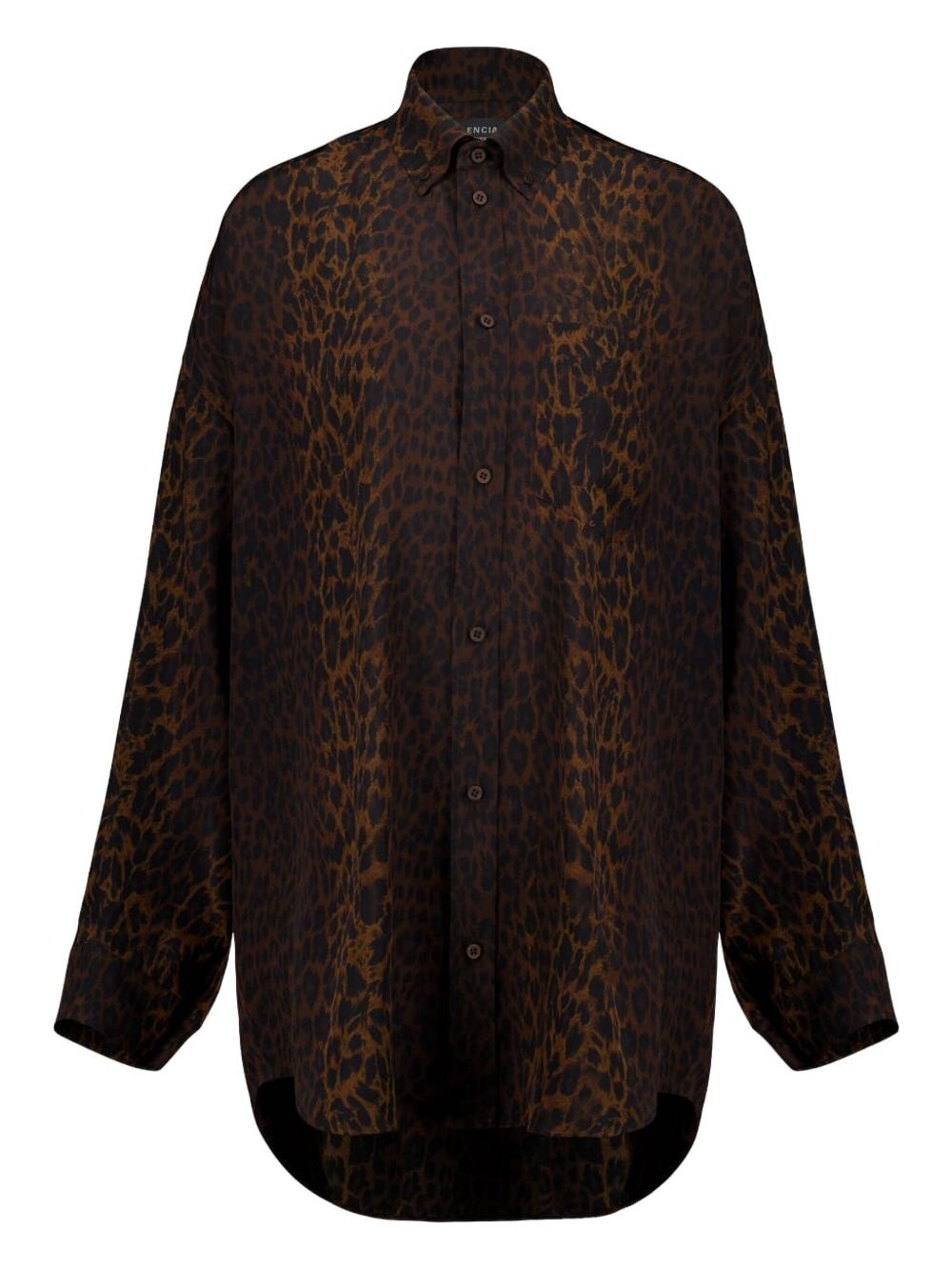 leopard-print silk shirt - 1