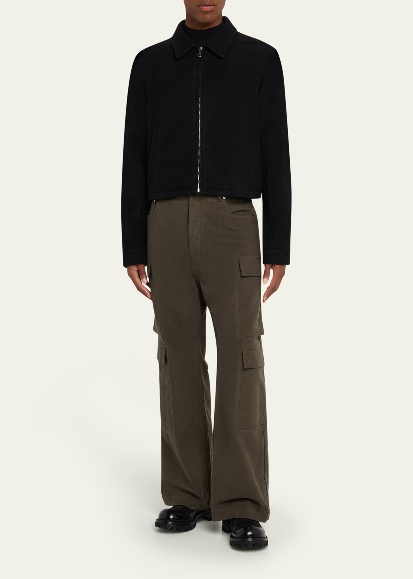 Men's Alice Wool Cropped Full-Zip Blouson - 2