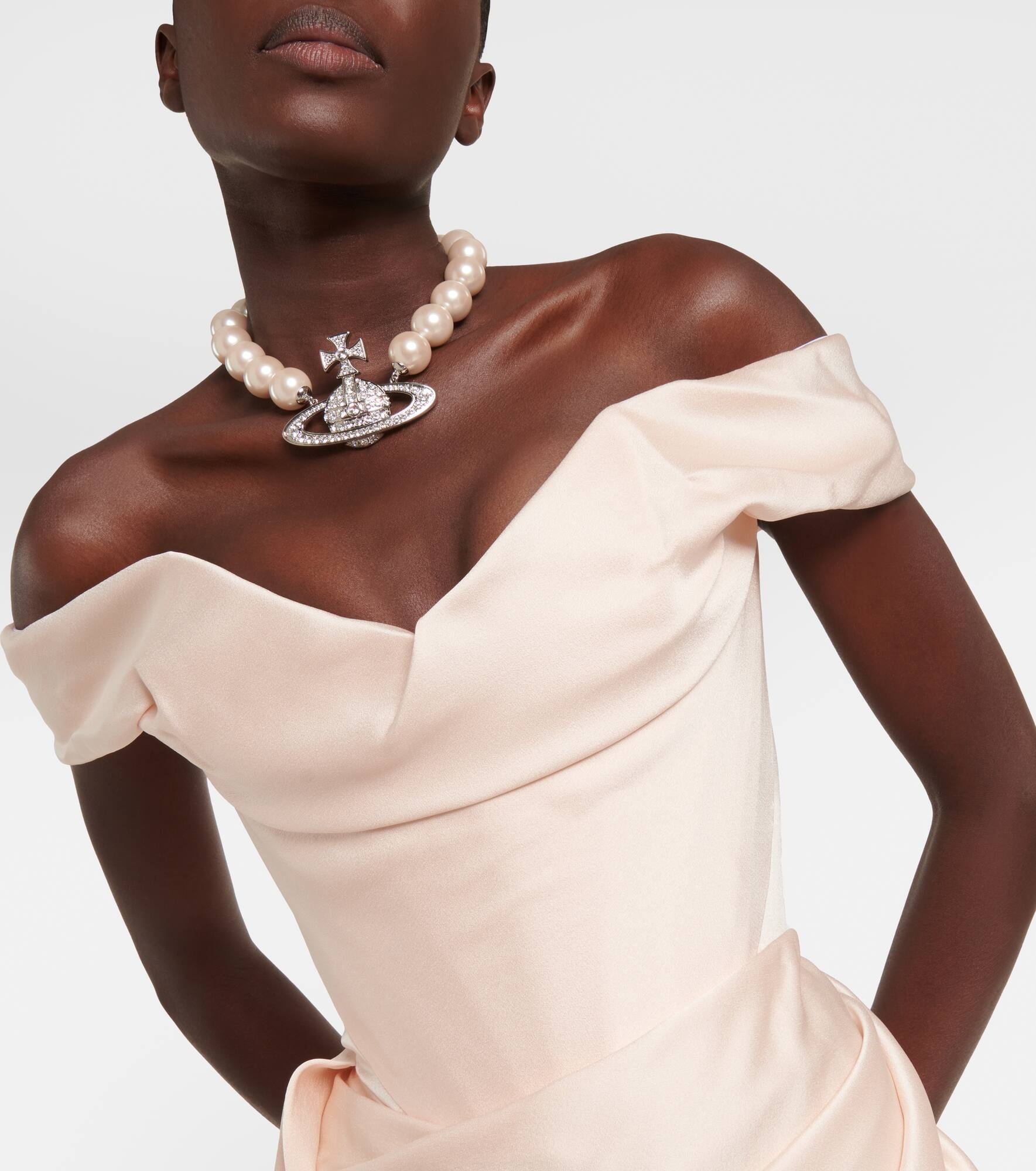 Nova Cora crêpe satin minidress - 4