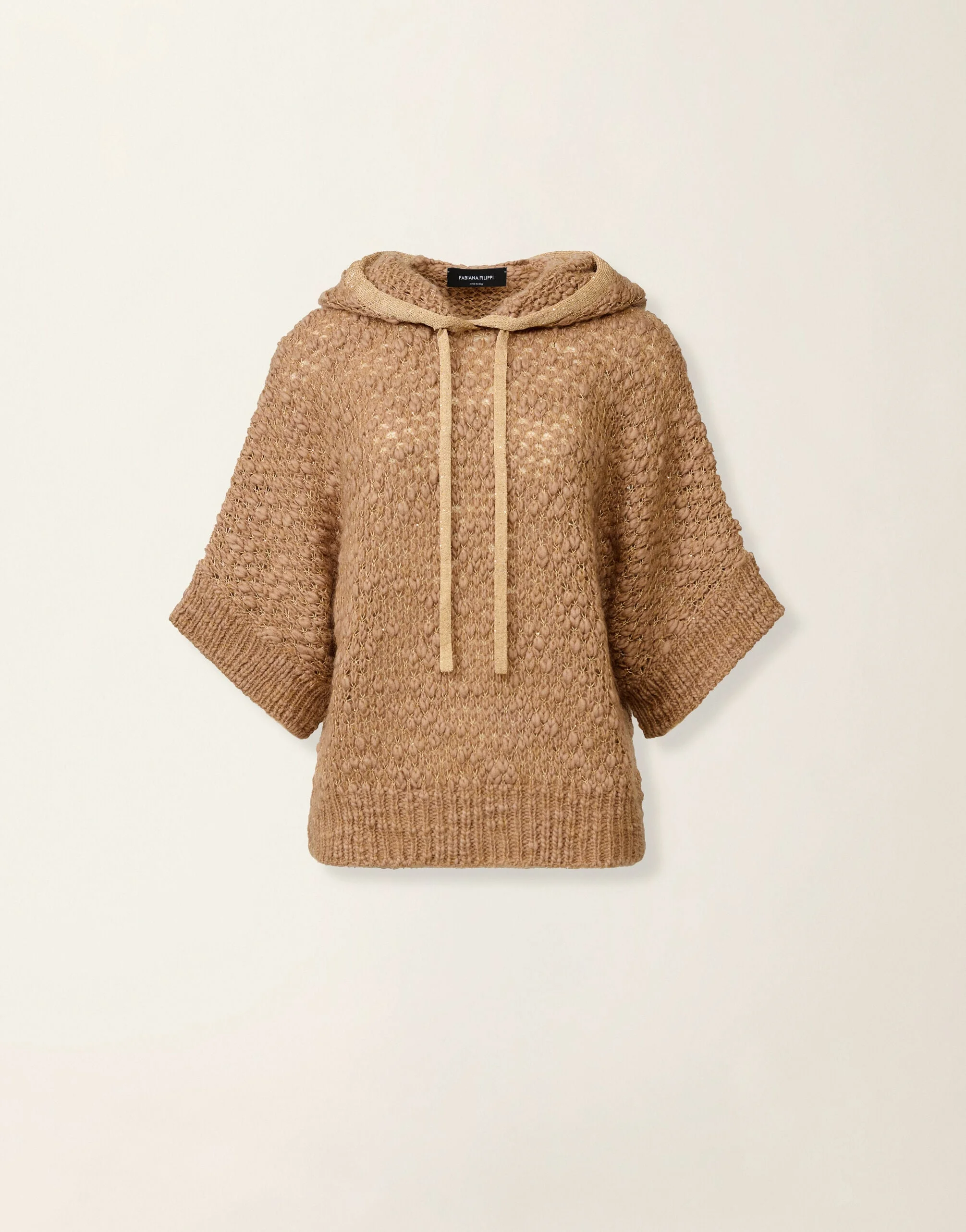 Bouclé and sequin cape - 1