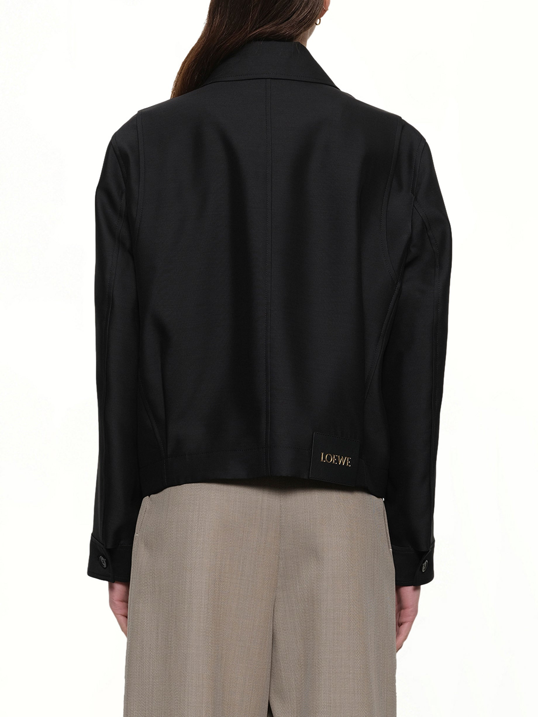 Belted Jacket in Black - 5