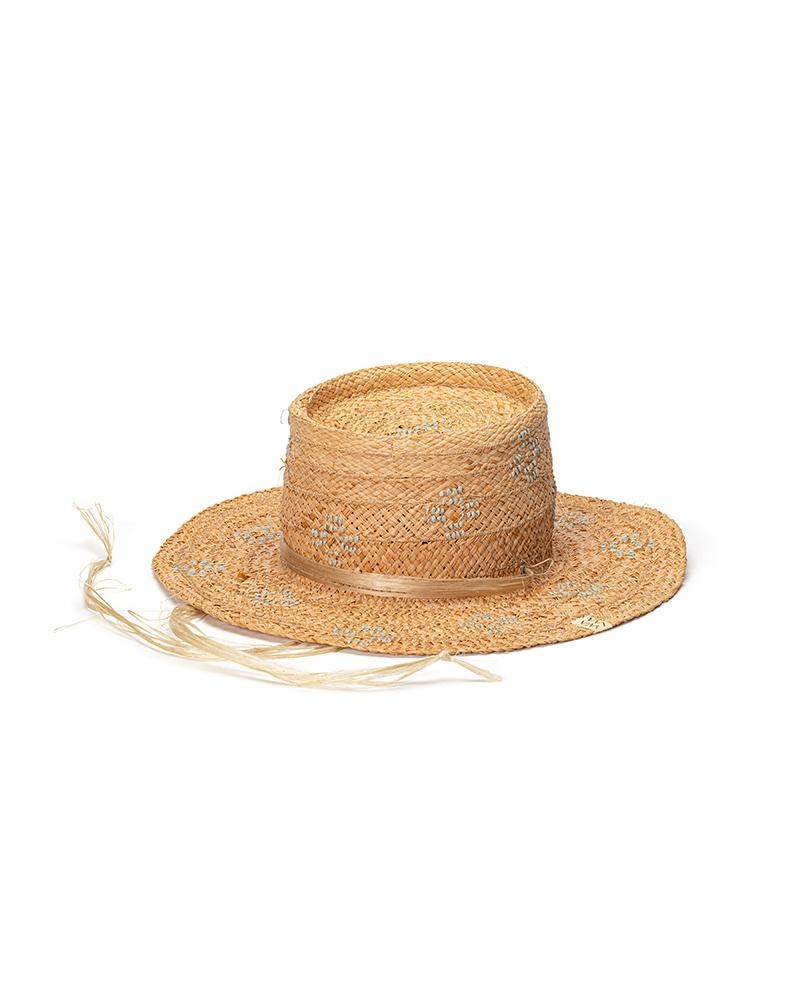 RAFFIA BOATER HAT W - 2