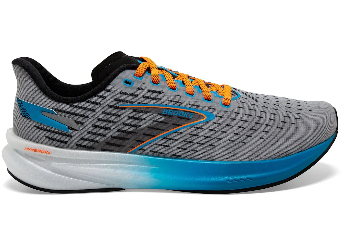 Brooks Hyperion Grey Atomic Blue Scarlet - 1