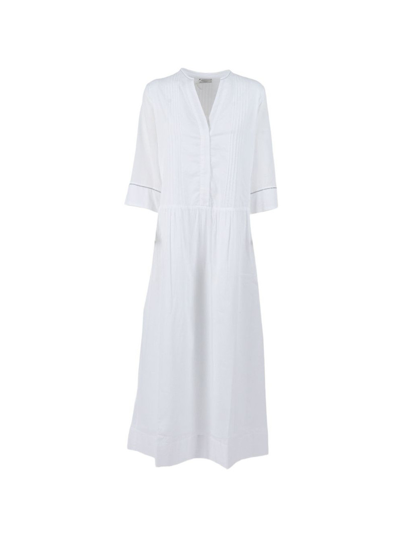 pintuck V-neck dress 1