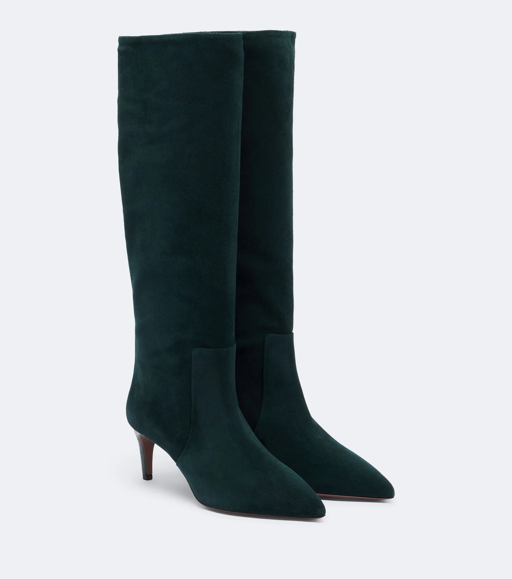 Stiletto suede knee-high boots - 1