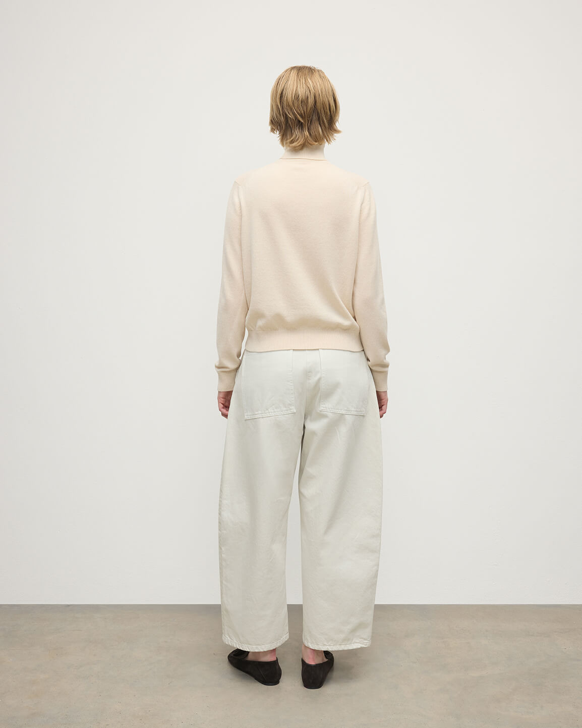 Classic Cashmere Cream Roll Neck Jumper - 4