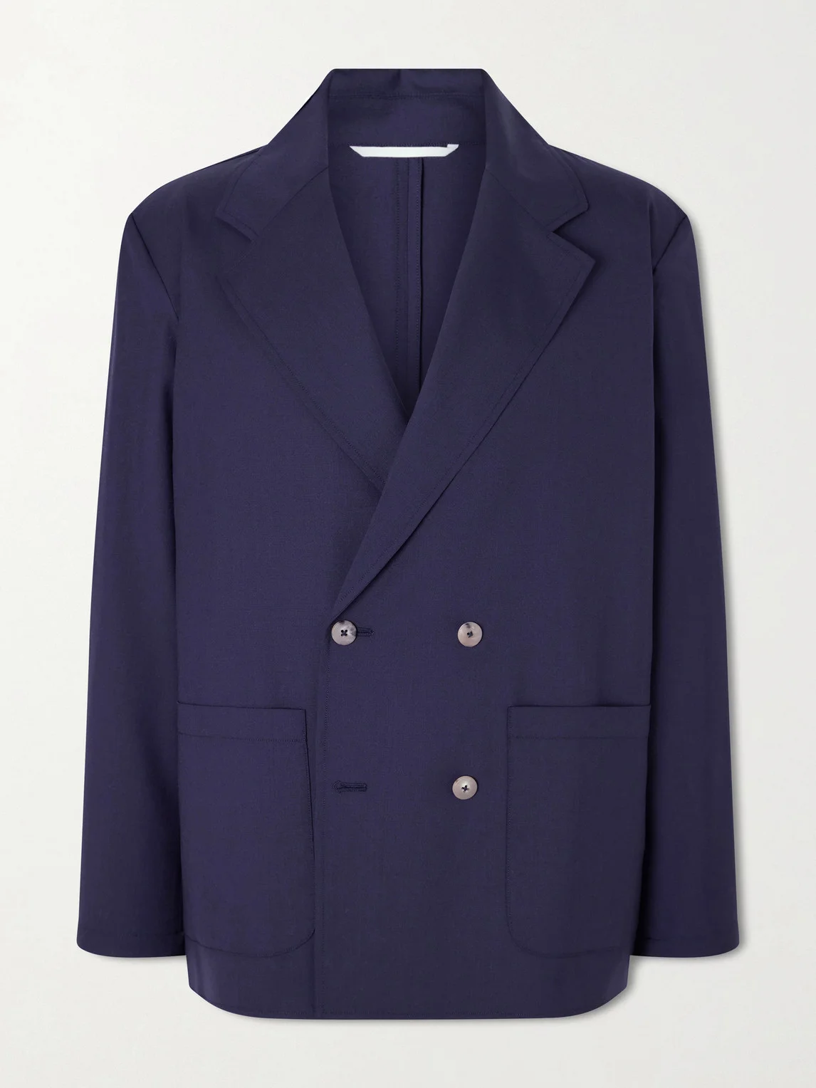 Double-Breasted Wool Suit Jacket - 1