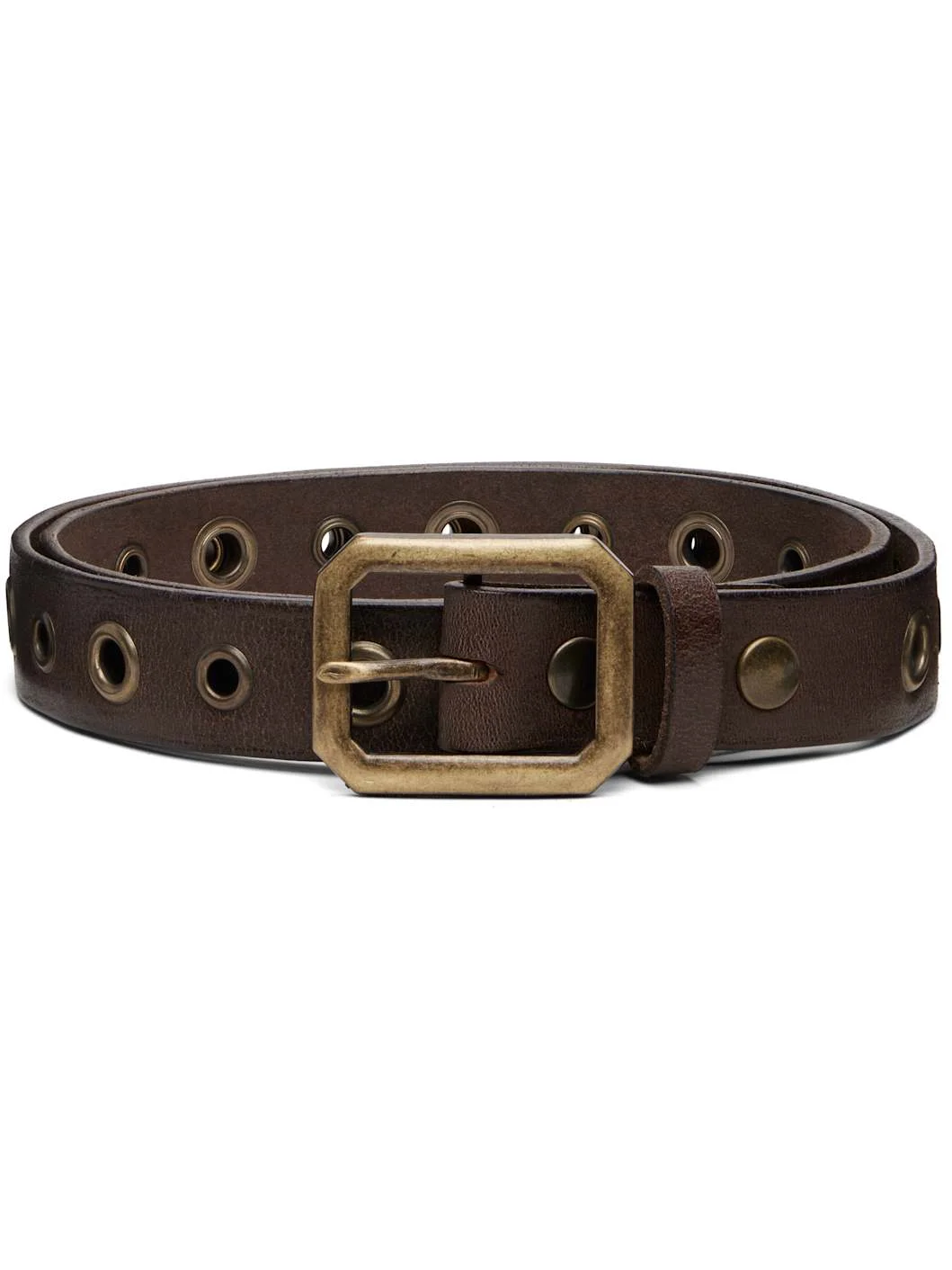 Brown Eyelet Belt - 1