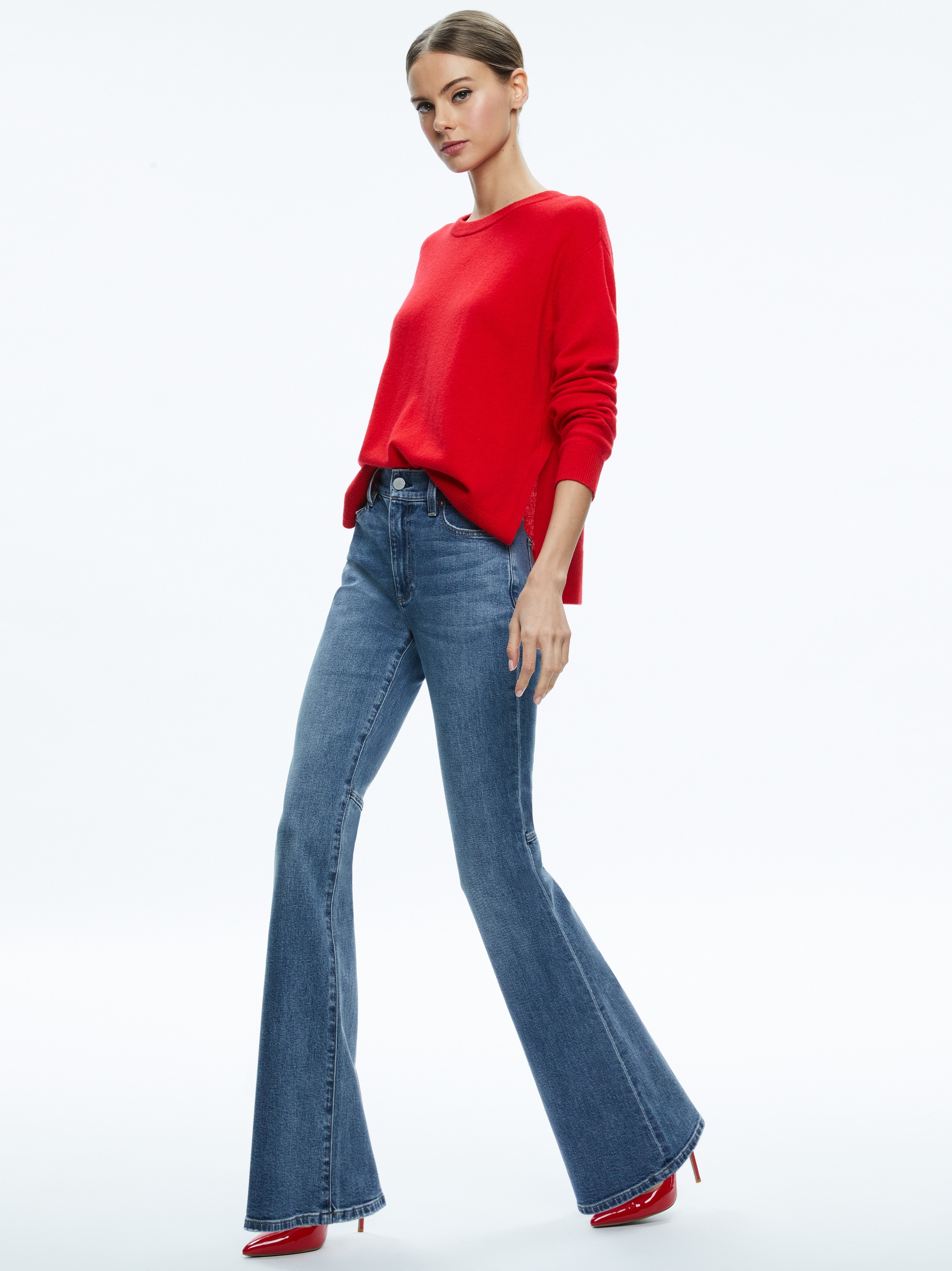STACEY MID RISE BELL JEAN - 5