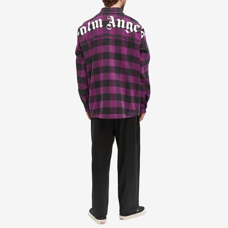 Palm Angels Palm Angels Check Logo Overshirt outlook