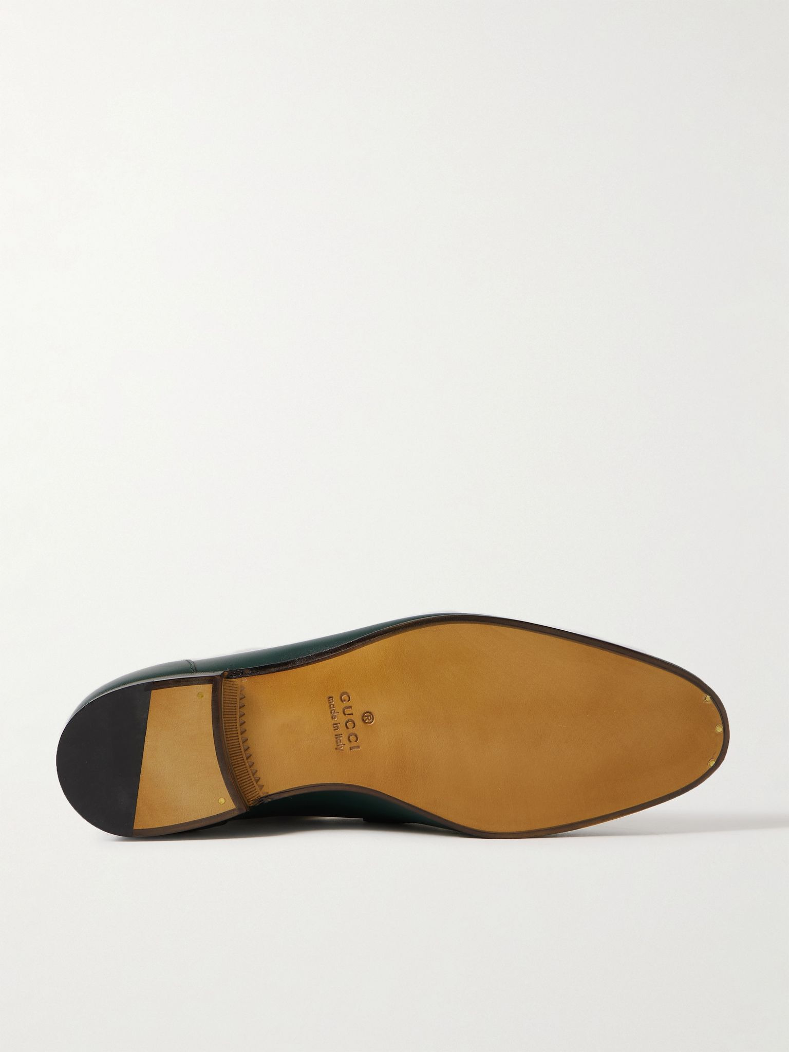 Jordaan Horsebit-Embellished Leather Loafers Green - 3