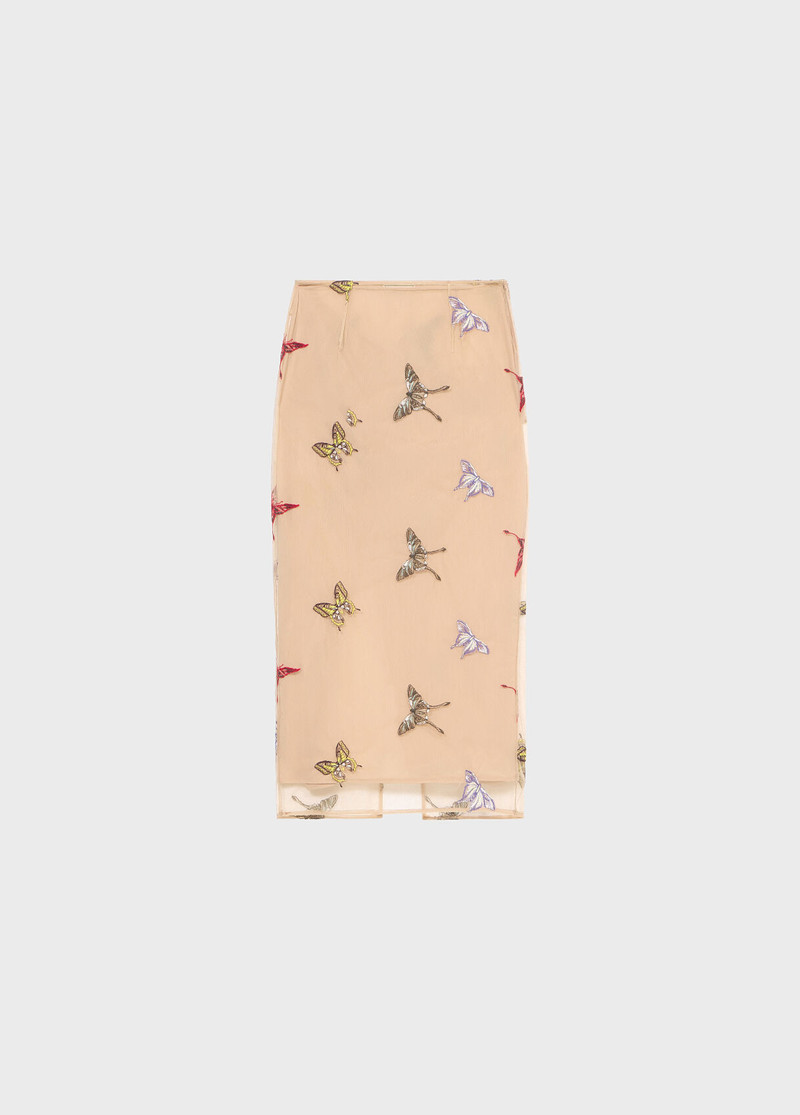 MIDI TULLE SKIRT WITH EMBROIDERY 1