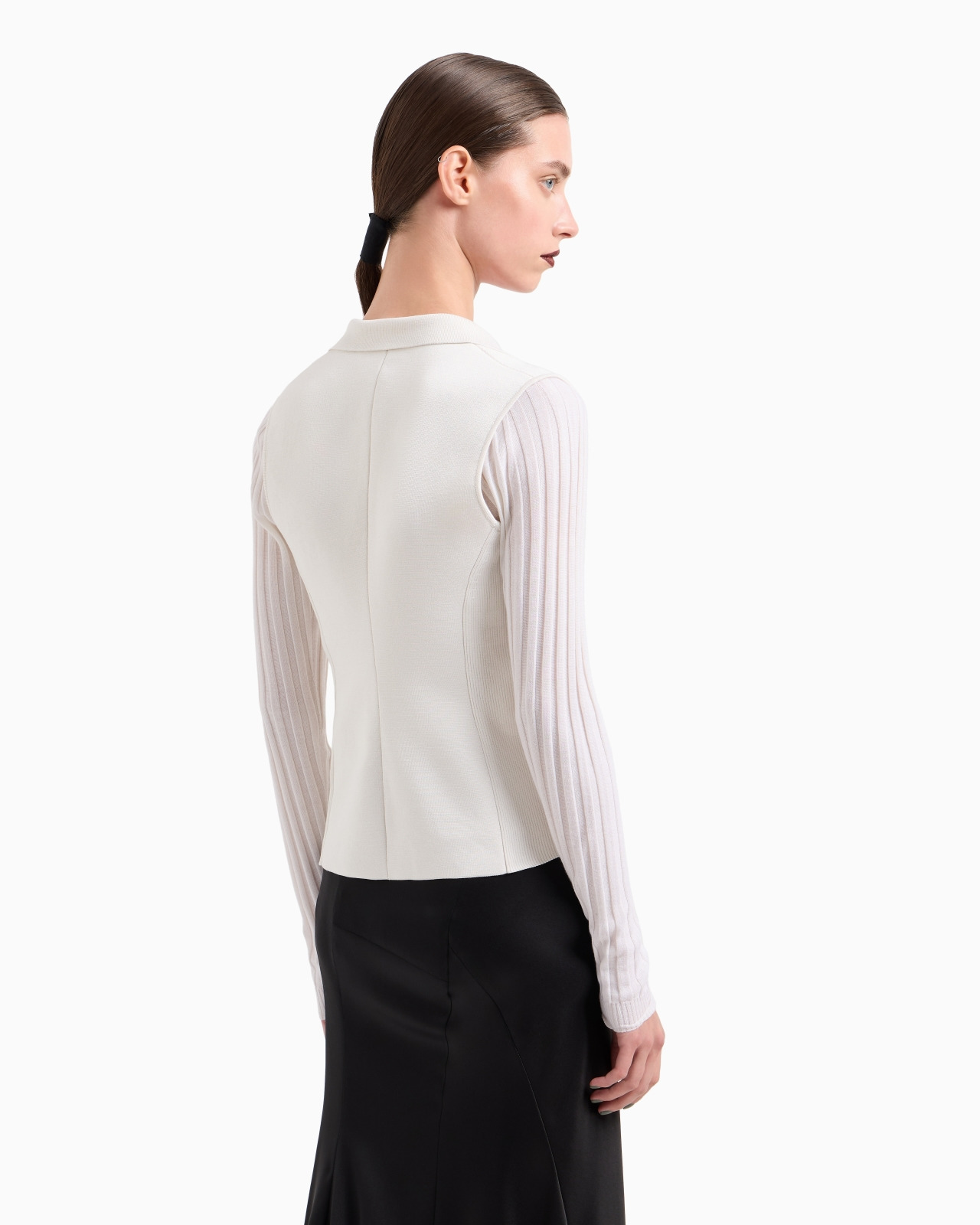 SILK KNIT DOUBLE-BREASTED GILET - 3