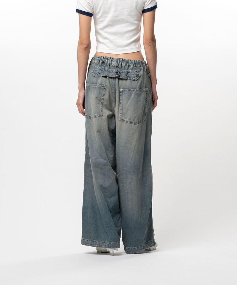 Light Denim Wide Pants 12
