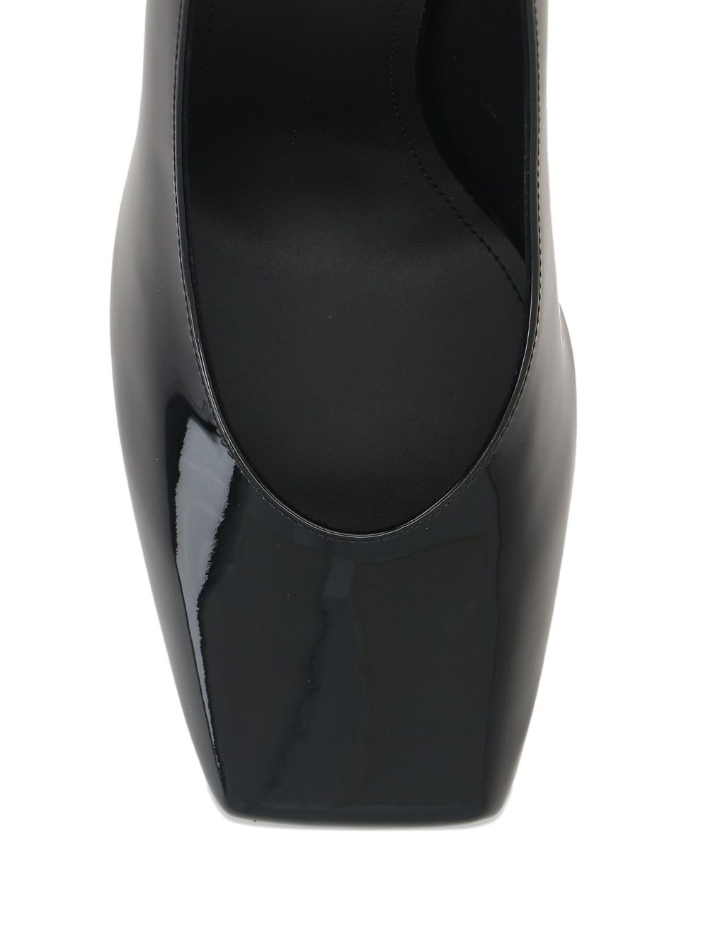 94mm patent-leather square-toe heeled pumps - 4