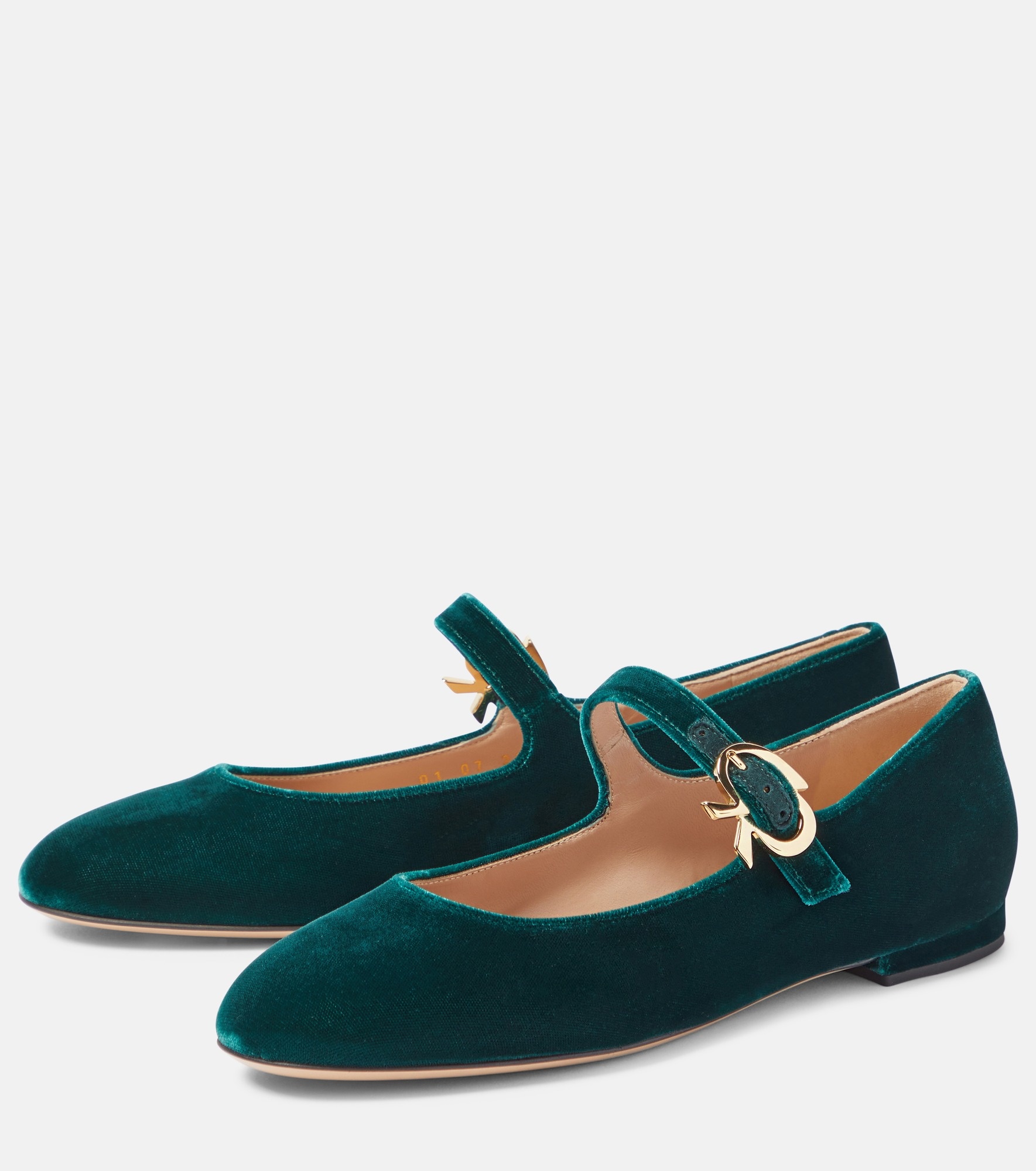 Mary Ribbon velvet ballet flats - 5