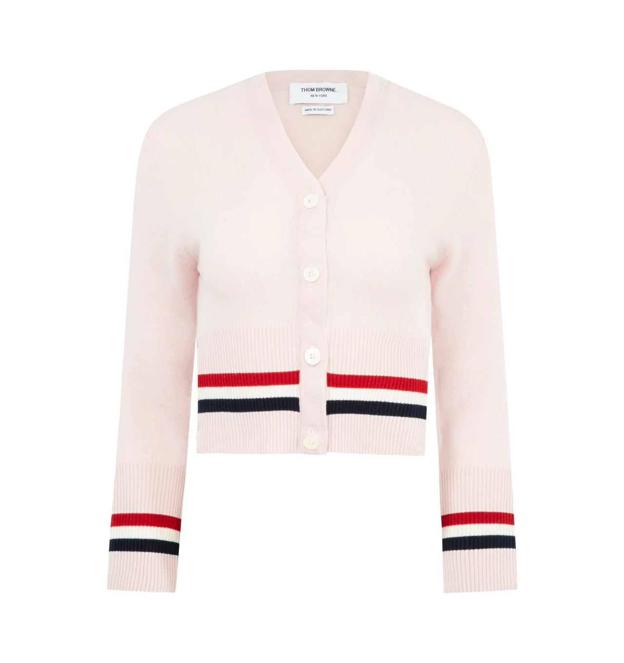 CASHMERE RWB STRIPE CARDIGAN - 1