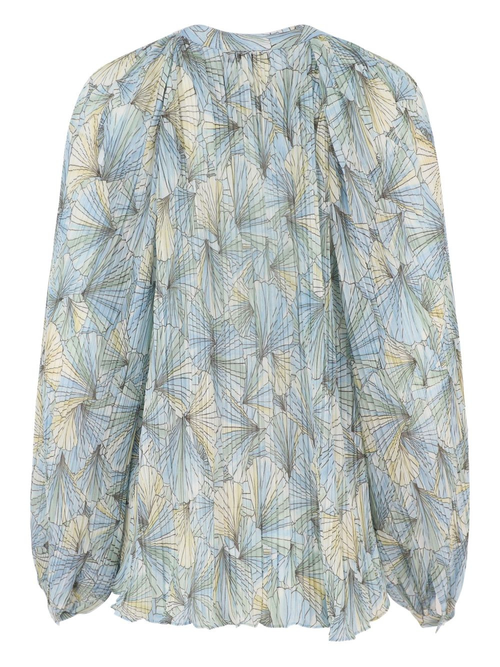 pleated floral blouse - 2