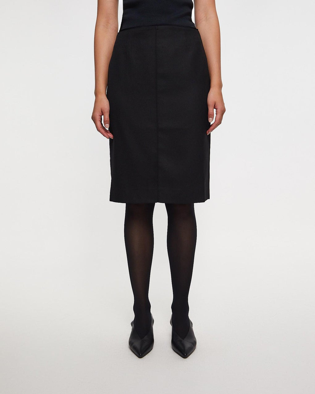 Skirt Pencil Midi  Black - 2