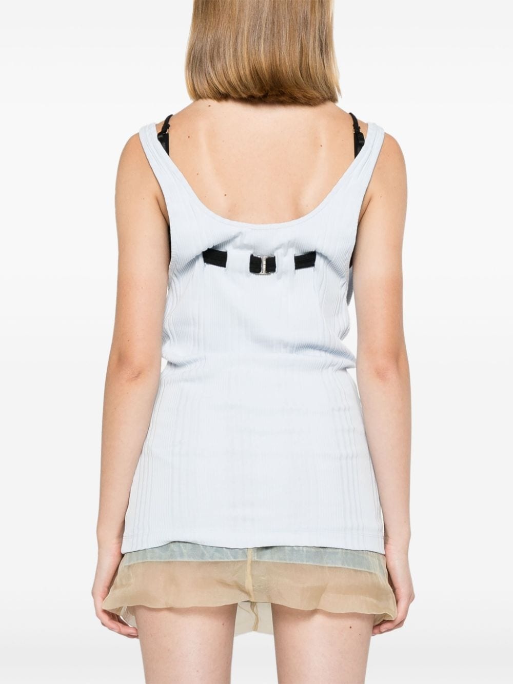 layered cotton tank top - 4