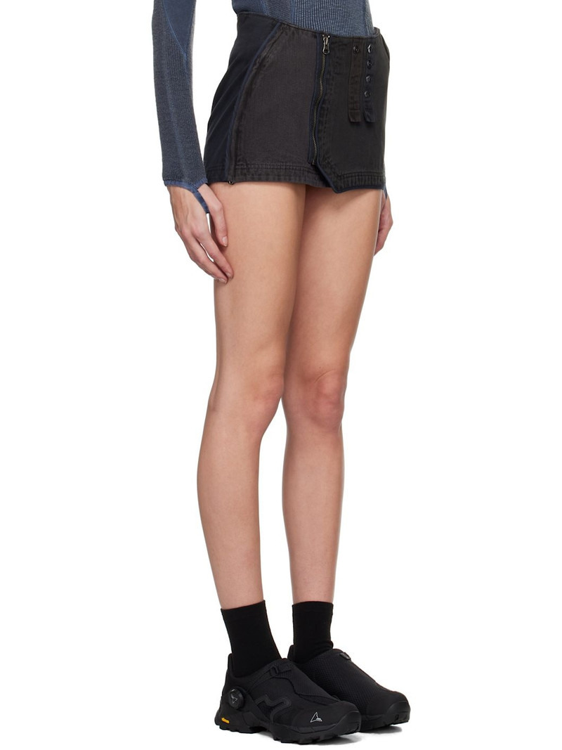 HYEIN SEO Black & Gray Patchwork Waist Bag Miniskirt outlook