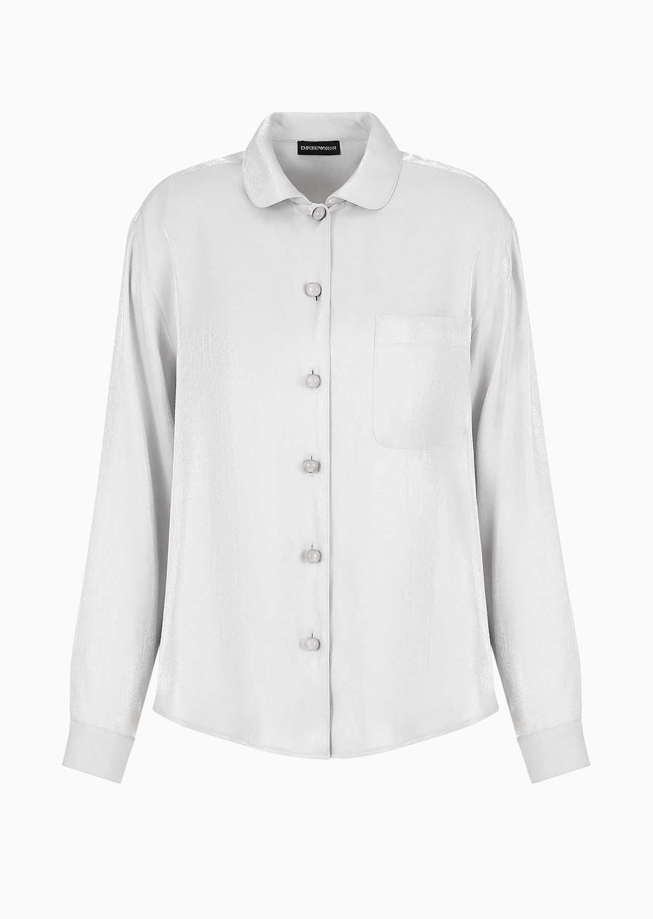 Shirt in trilobal fabric with patch pocket - 1