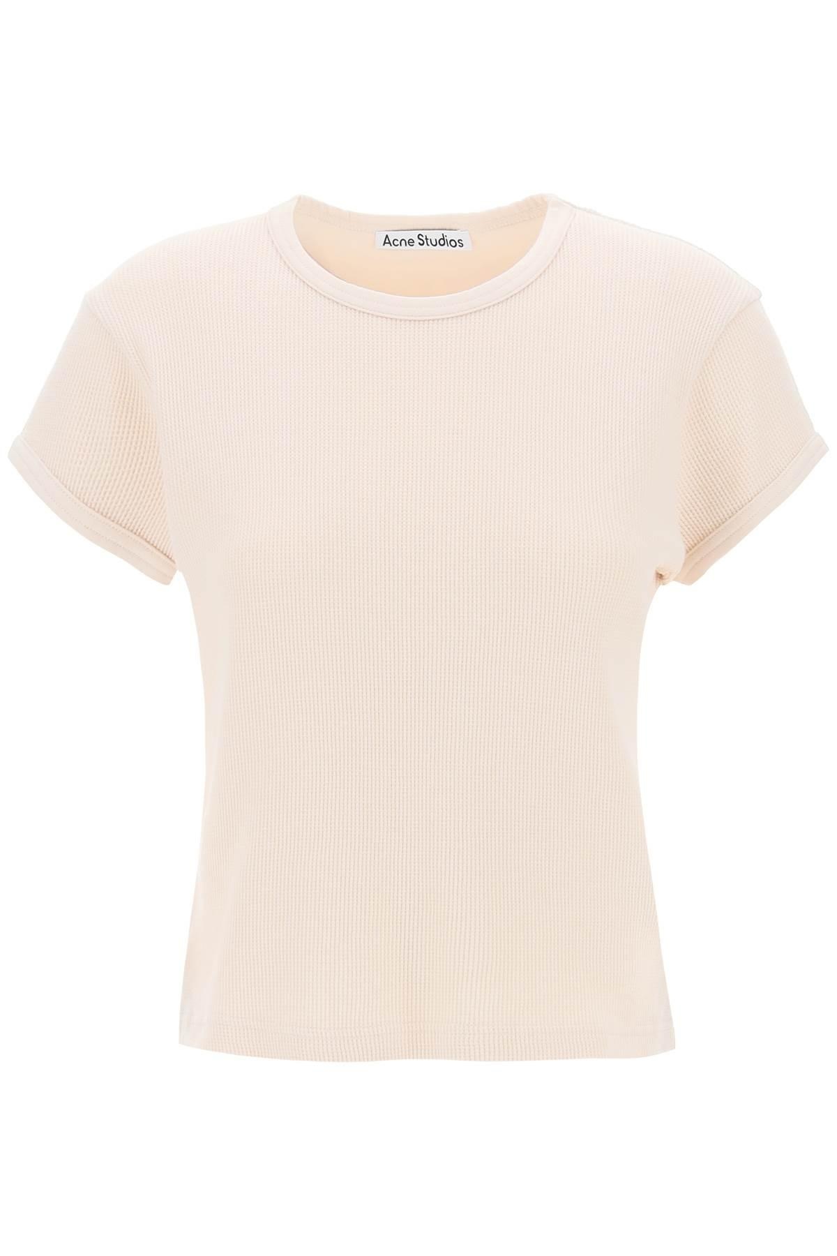 Acne Studios Cotton Honeycomb Pattern T Shirt - 1