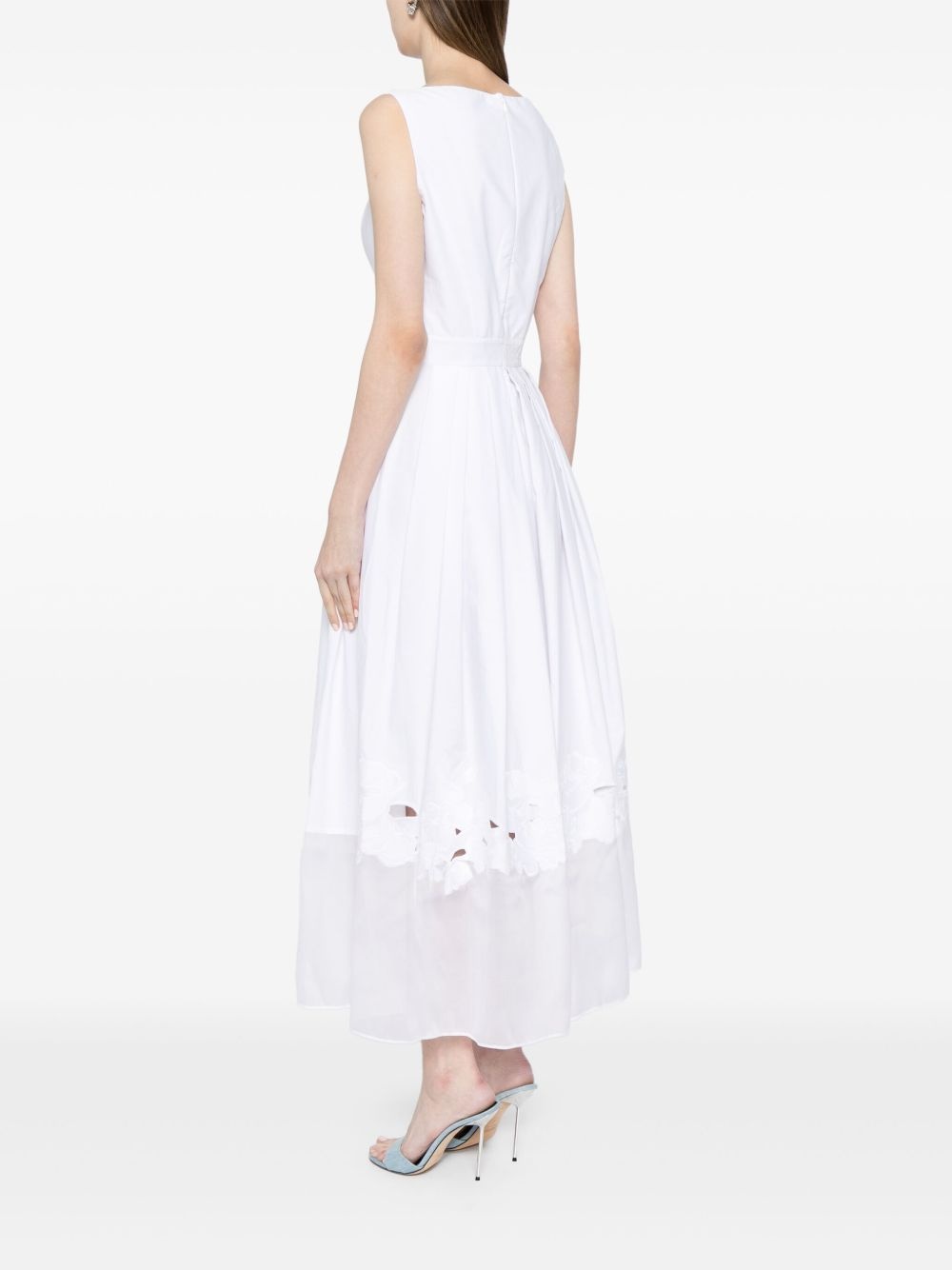 embroidered pleated dress - 4