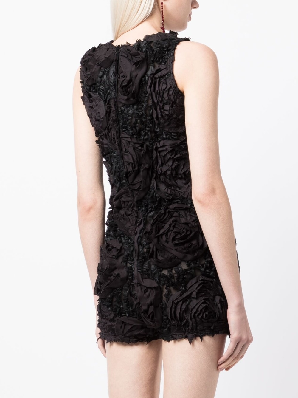 ruched textured-finish top - 4
