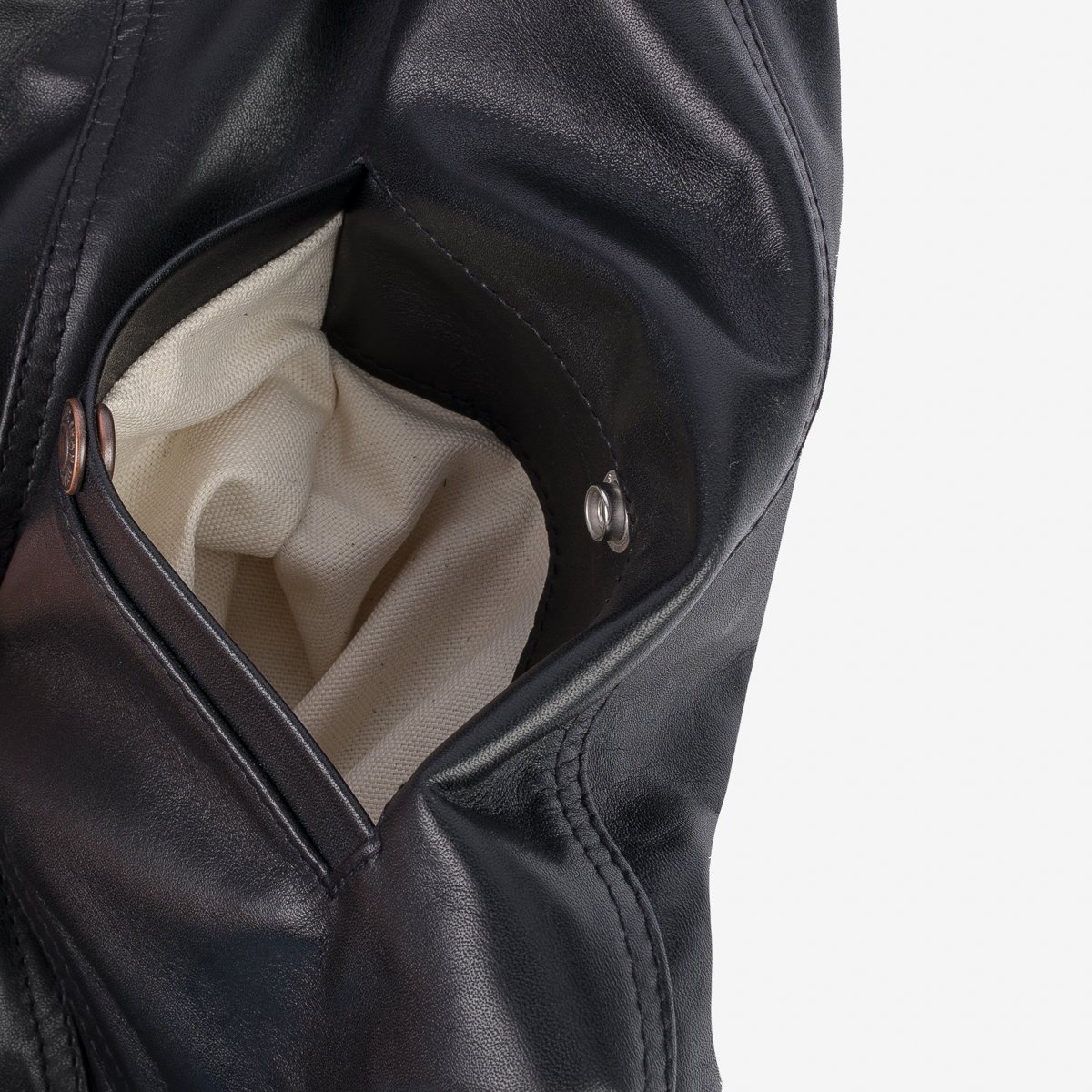 IHV-45-BLK Japanese Steerhide Modified Type III Vest - Black - 13