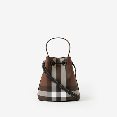 Burberry Check and Leather Mini TB Bucket Bag outlook
