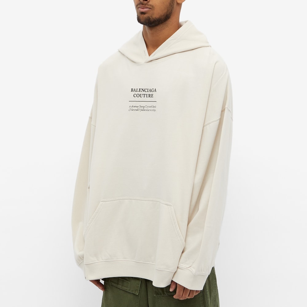 Balenciaga Oversized Couture Logo Popover Hoody - 5