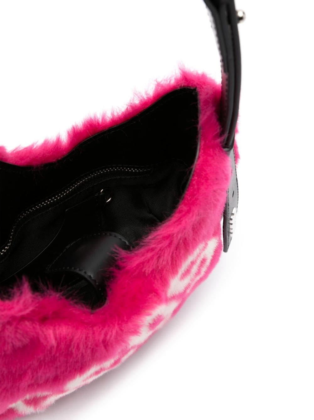 small Comma Faux Fur Logo shoulder bag - 5