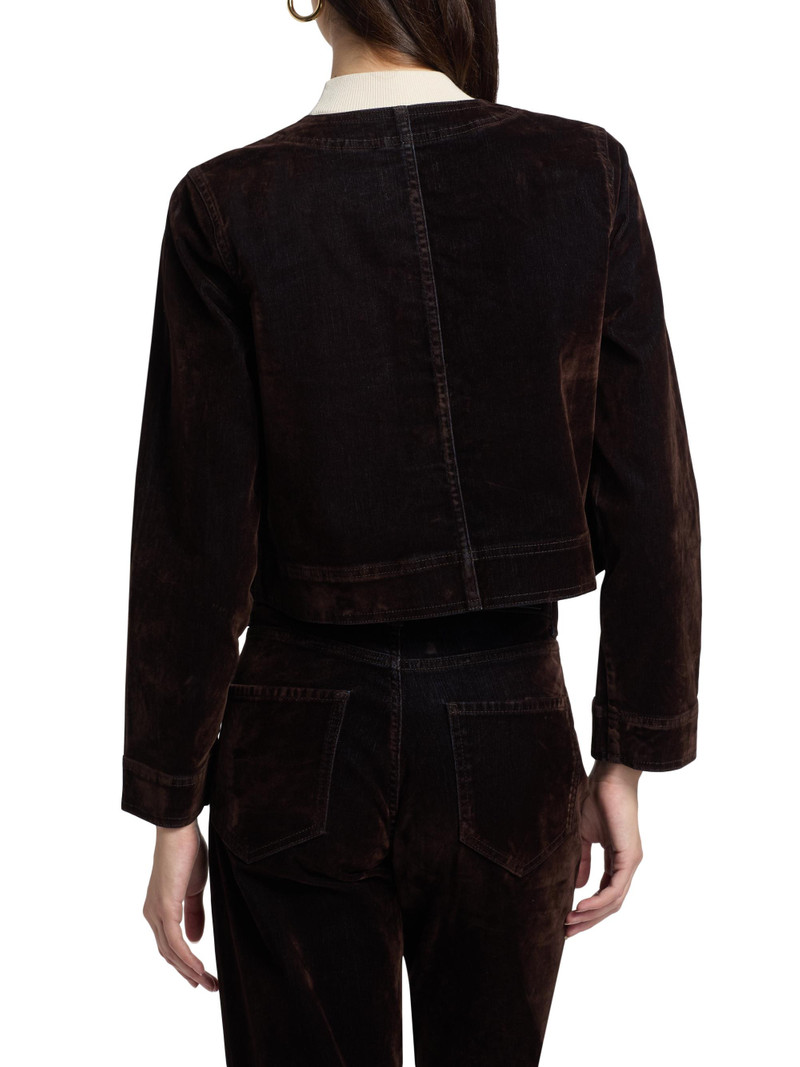 Women's Capistrano Denim Jacket - Chocolate Flocking 5