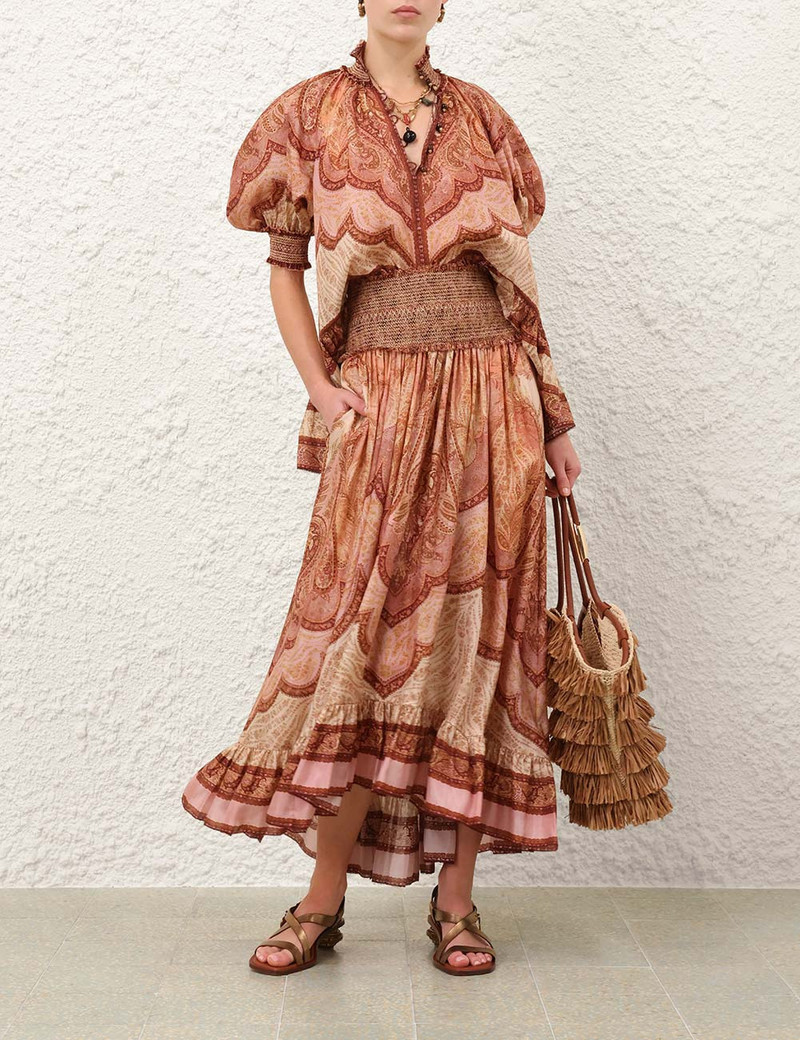 Zimmermann WANDERLUST FRILL MAXI SKIRT outlook