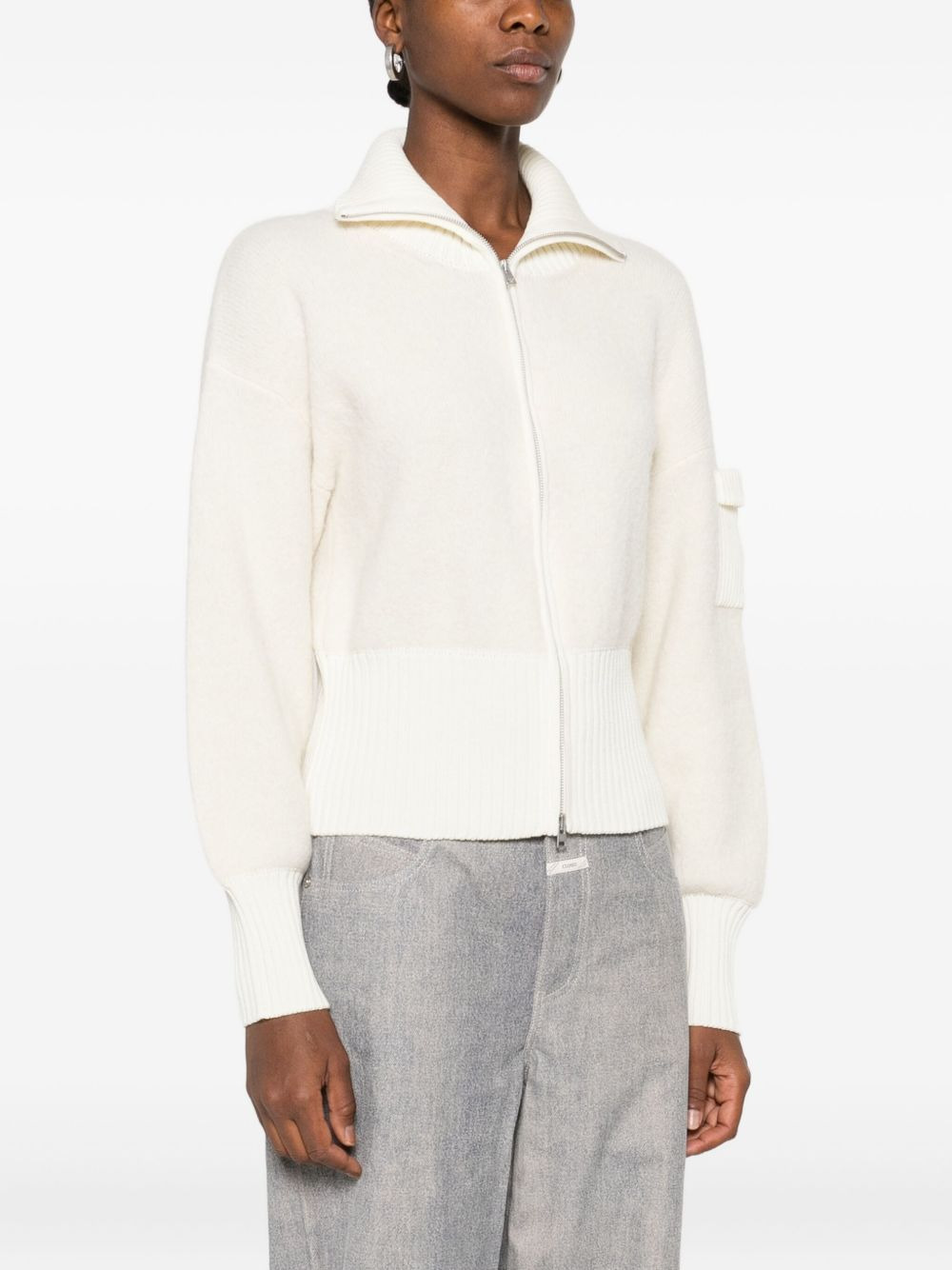 zip-front cardigan - 3