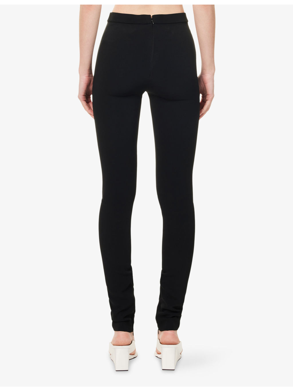 Zipped-Cuffs High-Rise Stretch-Woven Leggings - 4