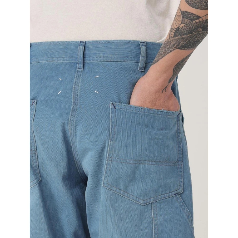 STYLISH BLUE CARPENTER JEANS - 5