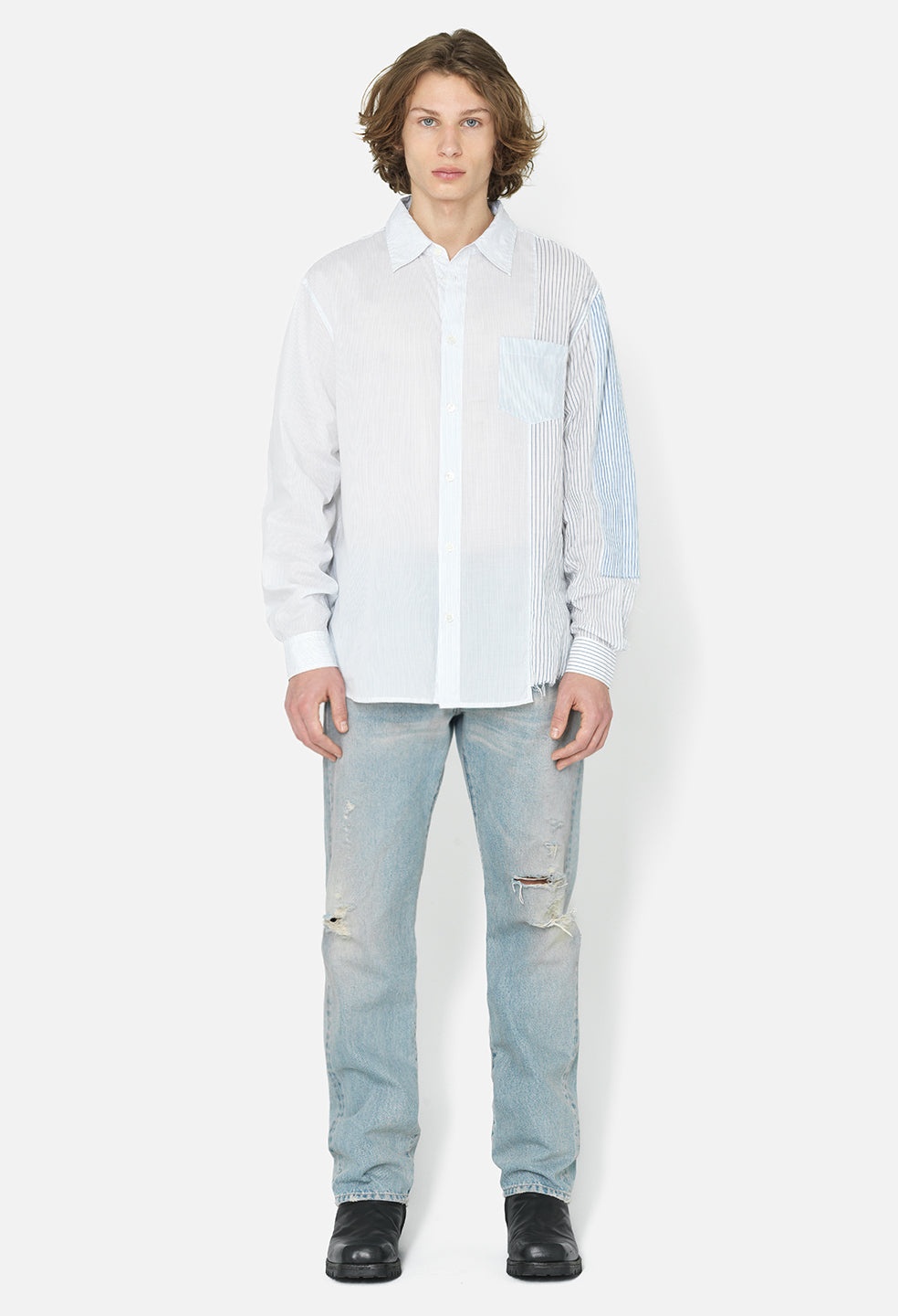 PANELED BUTTON UP - 3