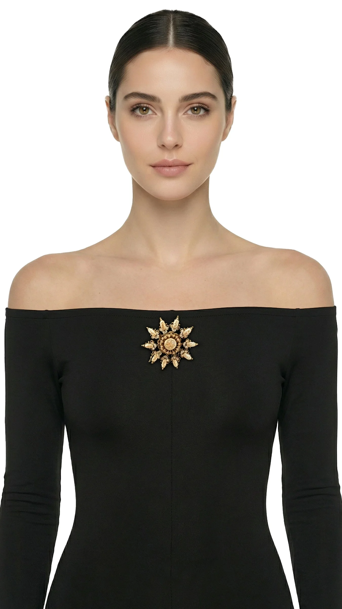 MIRIAM HASKELL BEADED BROOCH - 1
